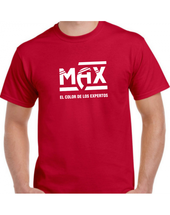 PLAYERA CUELLO REDONDO Color Rojo MAX (4 Puntos)