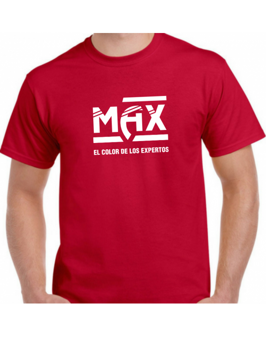 PLAYERA CUELLO REDONDO Color Rojo MAX (4 Puntos)