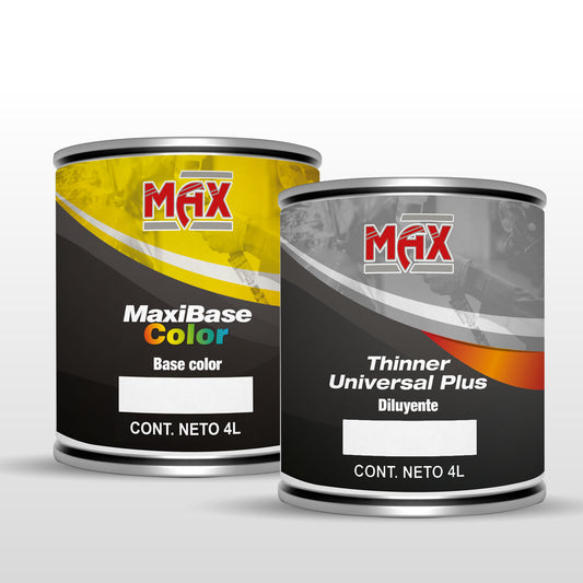 MaxiBase Rojo Claro 4L + Thinner Universal Medio (16°C-25°C) 4L